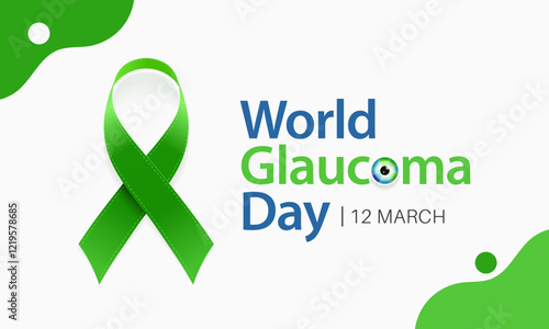 World Glaucoma day is observed every year on March 12, it is a group of eye conditions that damage the optic nerve, the health of which is vital for good vision. Vector illustration