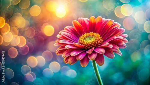 Vibrant Close-Up Flower Bloom with Blank Text Space for Copy - Perfect for Spring or Summer Designs