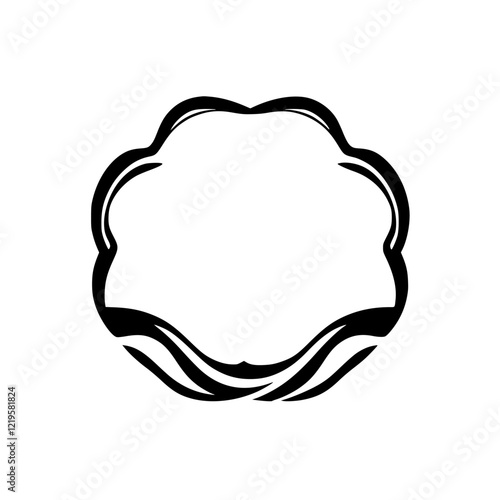 Elegant Black and White Frame Design Element: Vector Graphic Template for Decoration and Image Enhancement