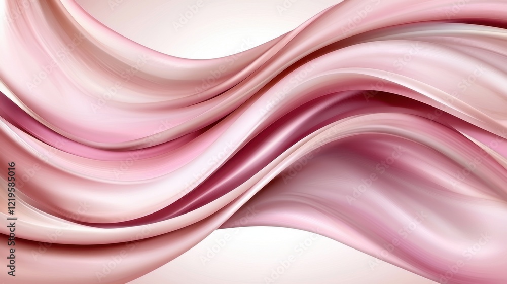 Obraz premium A pink and white abstract background with wavy lines