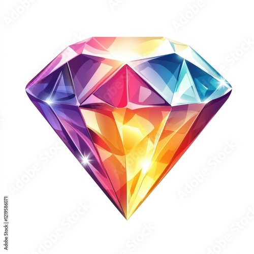 Design of diamond icon logo illustration isolated on white background