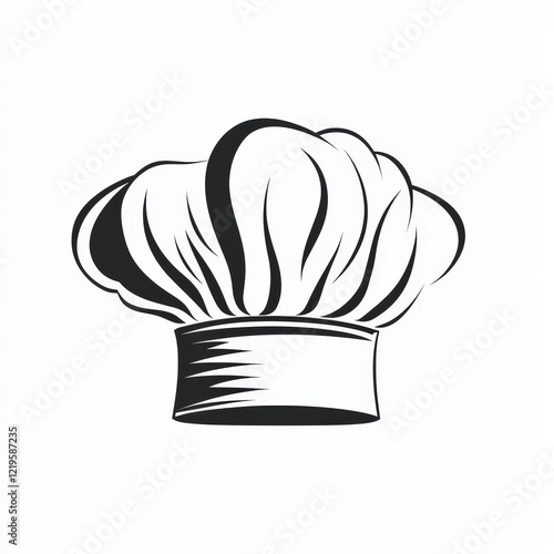 Design of chef hat logo icon illustration isolated on white background.