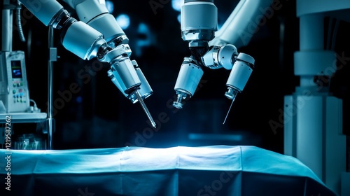 Robotic surgery, precision instruments, operating room, medical technology, healthcare