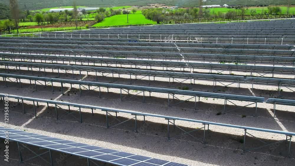 Solar power plant in beautiful landscape Solar power plant in beautiful landscape