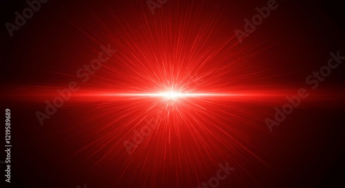 Intense Red Light Burst Bright Energy Beam Abstract Background Radial Flare Glowing Starburst