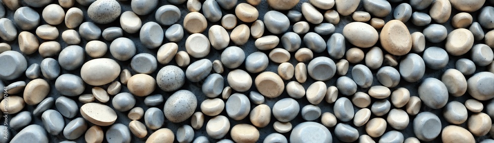Smooth River Stones Pattern, Neutral Tones, Pebble Backdrop Smooth River Stones Pattern, Neutral Tones, Pebble Backdrop