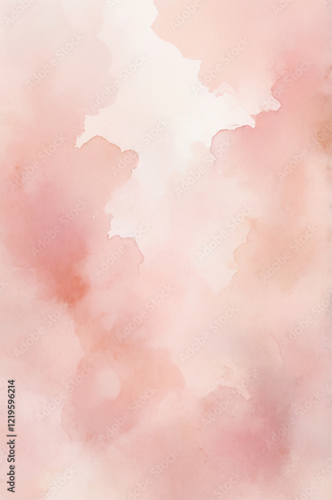Fototapeta premium Abstract creative pink wave banner watercolor Gradient hot pink Vignette Concrete Minimalist Background Design with abstract stripe Hand painted.