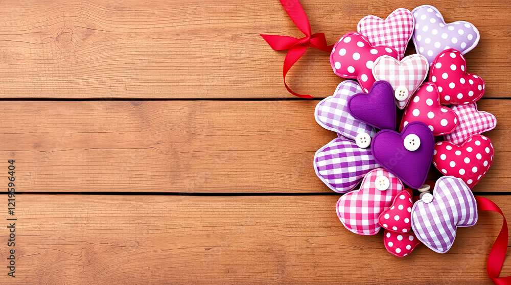 Romantic Valentine's Day Background Featuring a Handmade Textile Heart with Soft Textures, Delicate Details, and a Warm, Love-Themed Aesthetic Romantic Valentine's Day Background Featuring a Handmade Textile Heart with Soft Textures, Delicate Details, and a Warm, Love-Themed Aesthetic