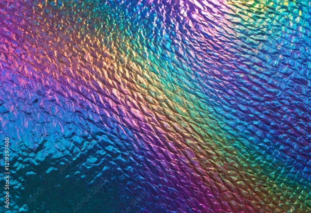Obraz premium Holographic rainbow foil iridescent texture background