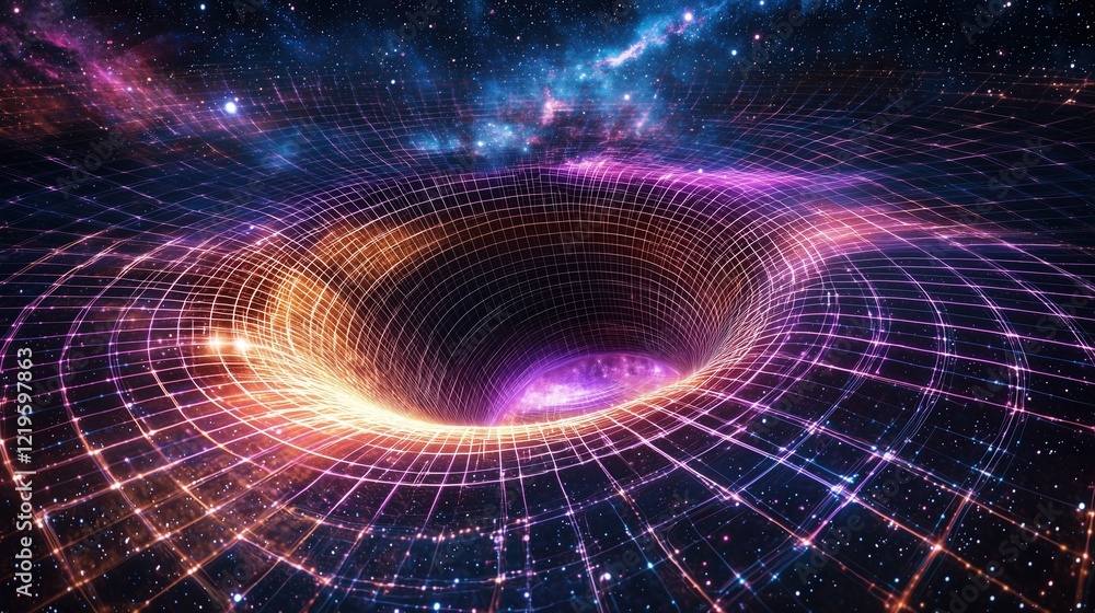 Obraz premium Abstract Cosmic Black Hole Visualization