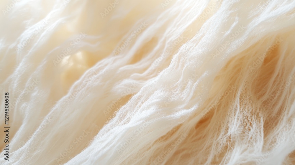 Obraz premium Soft Creamy White Fluffy Fabric Texture