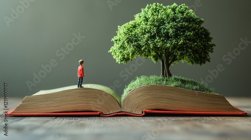 boy reading an interactive adventure book