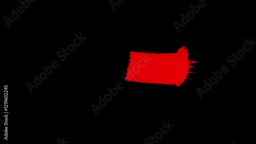 Blood spill, blood drip effect, Bleeding, splatter, steady spill, decal effect, isolated over black background, can be used for video games and compisitions. photo