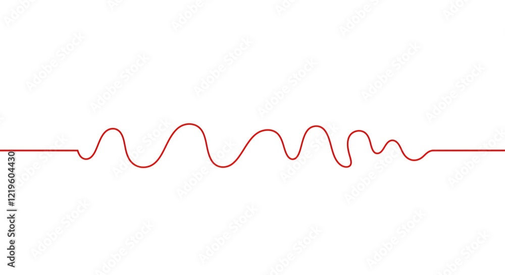 Abstract Red Wave Line Continuous Flow Dynamic Curve Graphic Design Element Illustration Abstract Red Wave Line Continuous Flow Dynamic Curve Graphic Design Element Illustration