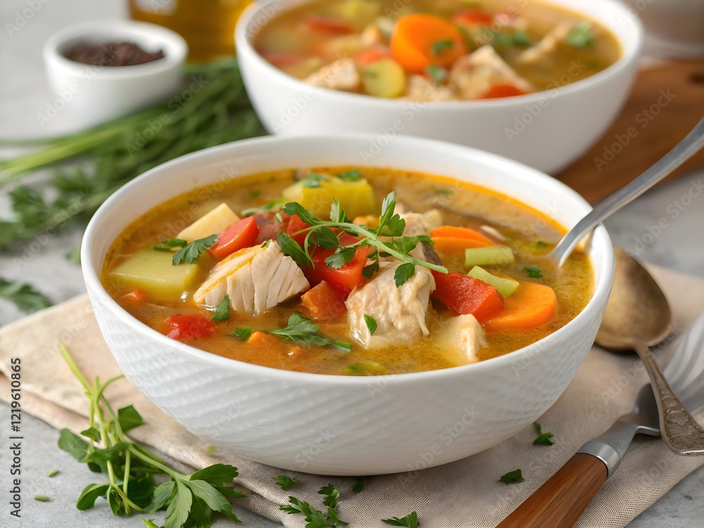 chicken soup with vegetables chicken soup with vegetables