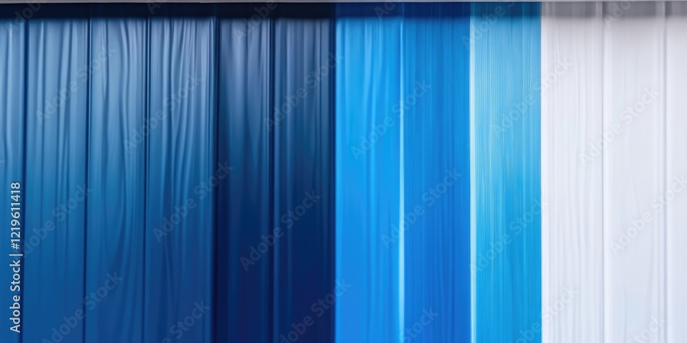 Fototapeta premium Abstract vertical blue and white gradient drapes in minimalist design