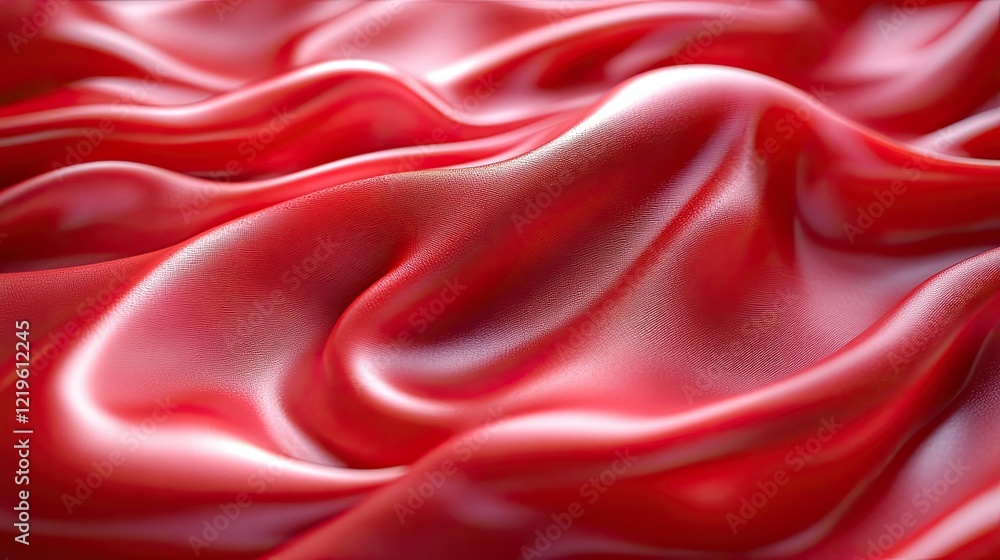 Fototapeta premium Abstract red surface with smooth,