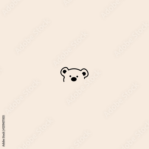 Bear Logo icon flat vector design. photo