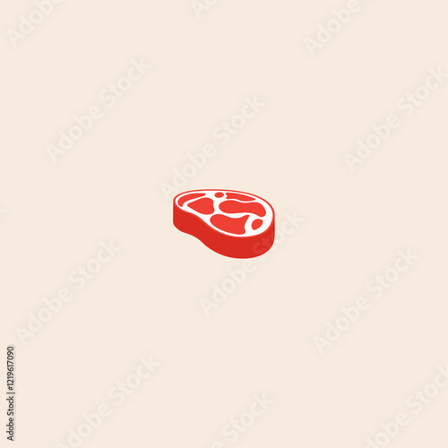 Beef icon flat vector design.