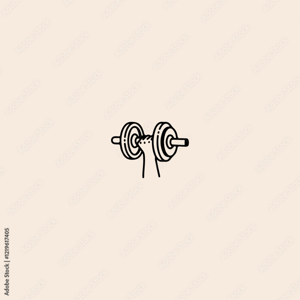 Dumbbell icon flat vector design. Dumbbell icon flat vector design.