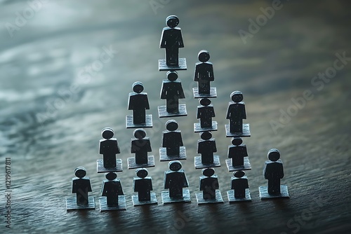A detailed breakdown an organization's team members and their hierarchical roles in business