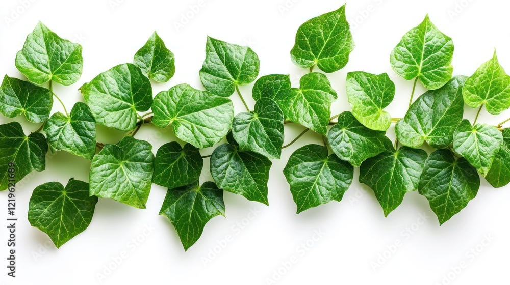 Green ivy vine on white. Green ivy vine on white.