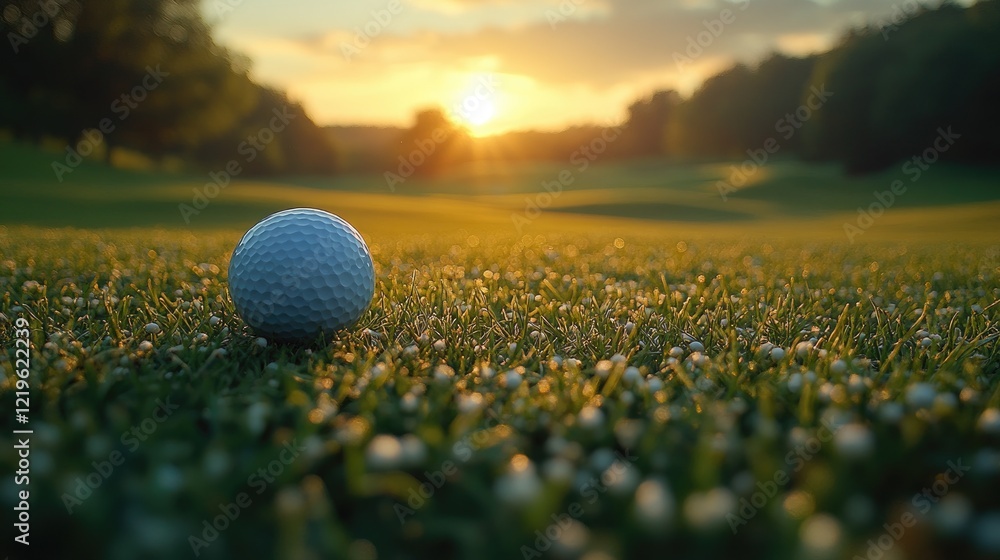 A close-up of a white golf ball resting on lush green grass, A close-up of a white golf ball resting on lush green grass,
