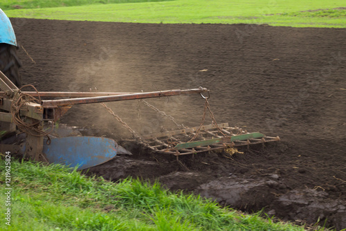 tractor working in the field