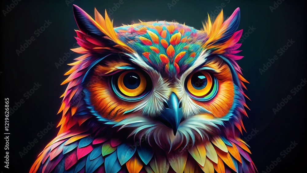 WPAP Owl Art: Tilt-Shift Pop Art Bird Illustration WPAP Owl Art: Tilt-Shift Pop Art Bird Illustration
