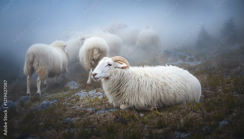 Fototapeta premium sheep in the field