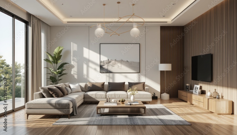 modern living room, 3D Rendering, 3D Illustration modern living room, 3D Rendering, 3D Illustration
