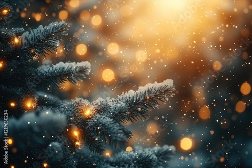 Wallpaper Mural A close-up shot of a pine tree completely covered in fresh snow Torontodigital.ca