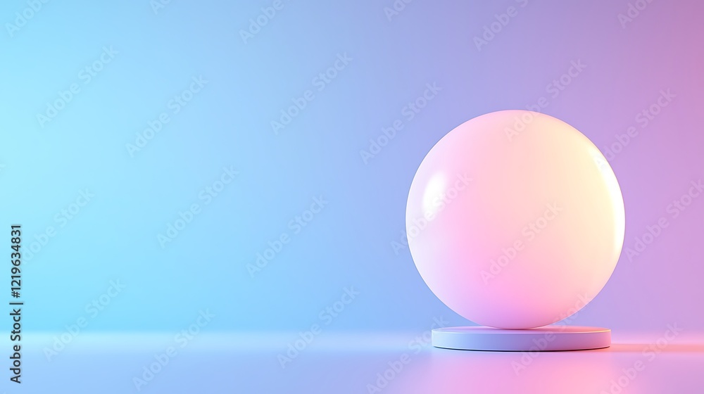 Illuminated Sphere on Gradient Background A Minimalist 3D Render Illuminated Sphere on Gradient Background A Minimalist 3D Render