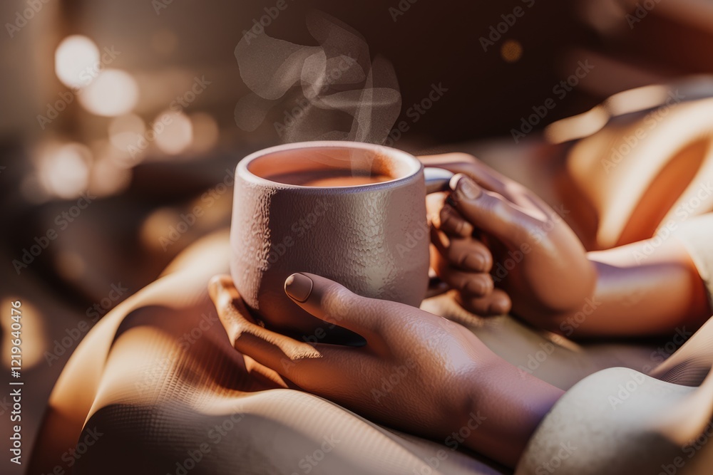 Relaxing moment with a warm drink, enjoying the peaceful atmosphere. Relaxing moment with a warm drink, enjoying the peaceful atmosphere.