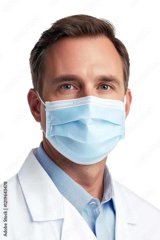 Confident Male Doctor Wearing Protective Face Mask Confident Male Doctor Wearing Protective Face Mask