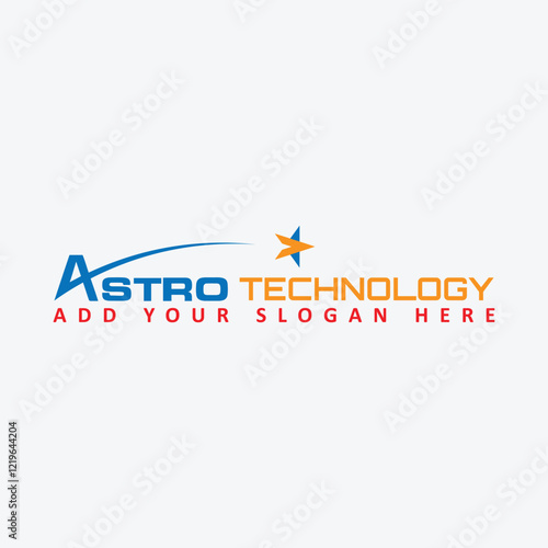 astro space technology logo design vector