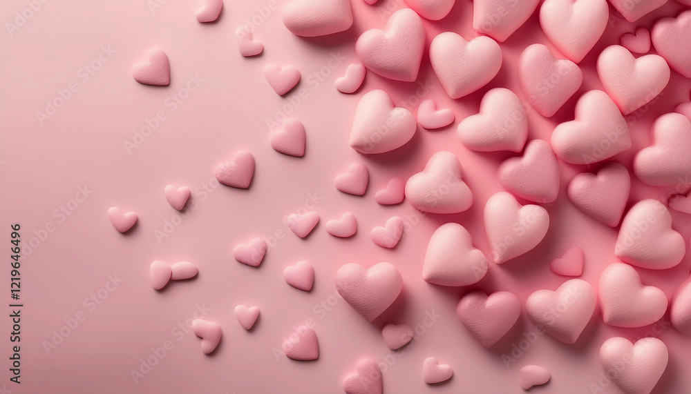 Valentine's Day wallpaper features a fun and romantic scattering of small pastel pink hearts. Set against a light pink background, it’s ideal for festive and valentines love theme designs. Valentine's Day wallpaper features a fun and romantic scattering of small pastel pink hearts. Set against a light pink background, it’s ideal for festive and valentines love theme designs.