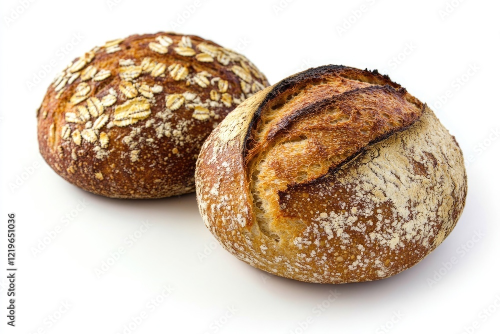 Two loaves of bread side by side, possibly waiting to be consumed or used in a recipe Two loaves of bread side by side, possibly waiting to be consumed or used in a recipe