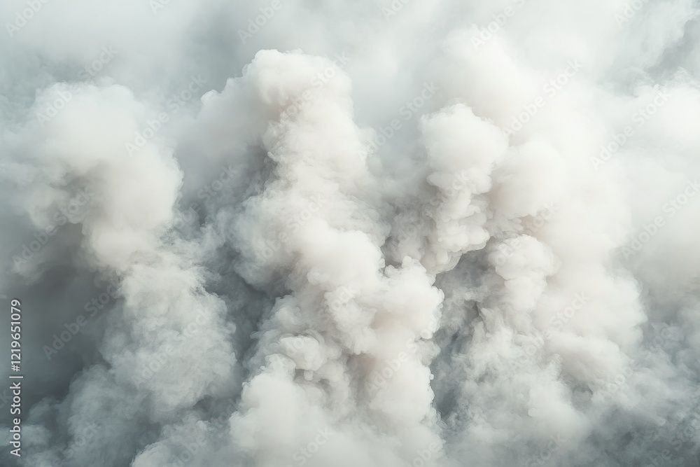 Dense gray clouds creating a dramatic sky filled with mist and vapor Dense gray clouds creating a dramatic sky filled with mist and vapor