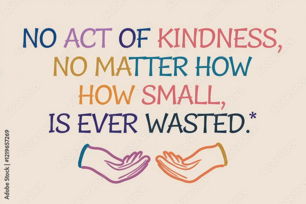 Fototapeta premium A quote about the importance of kindness no matter how small.