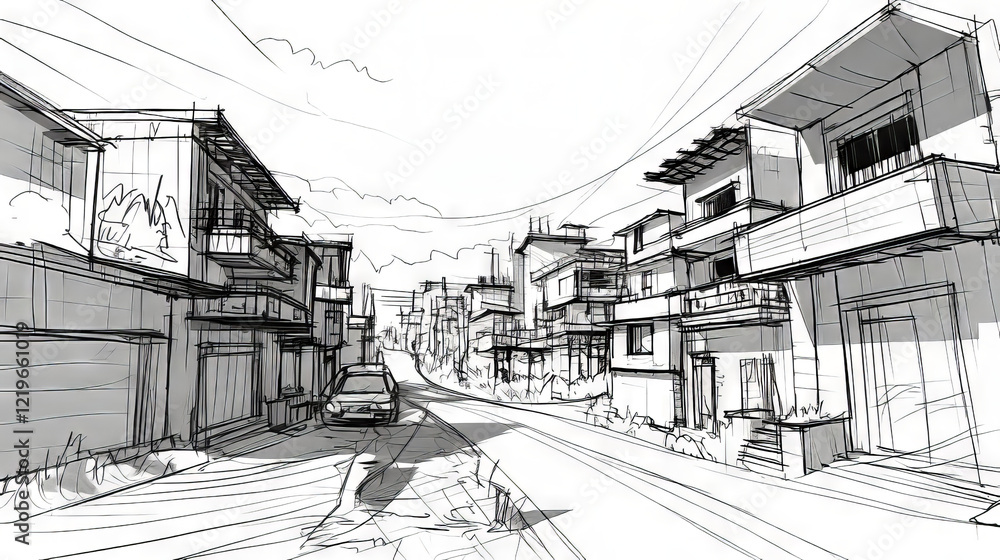 Fototapeta premium excavator on the road