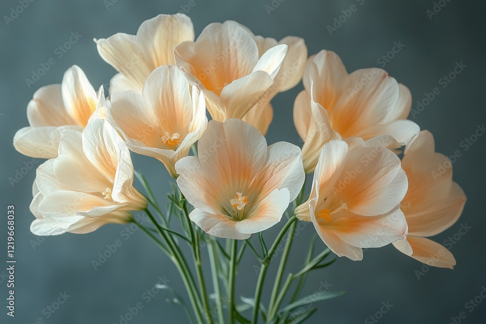 Delicate Peach Blossoms Cluster Together Beautifully Delicate Peach Blossoms Cluster Together Beautifully