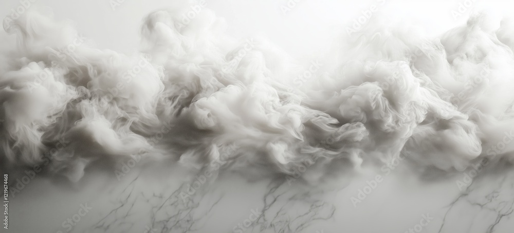 Abstract white smoke clouds over marble surface creating ethereal and dreamlike atmosphere Abstract white smoke clouds over marble surface creating ethereal and dreamlike atmosphere