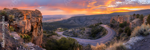Spectacular Sunset over New Mexico Landscape - A Journey Through Nature's Artistry