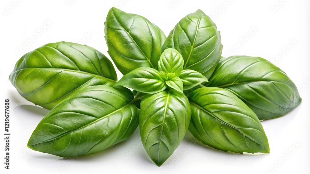 Fototapeta premium Fresh Basil Sprig