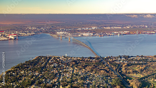 Loire River estuary and La baule Marsh on atlantic ocean coast photo