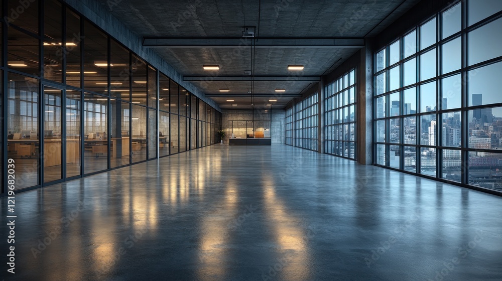 Modern office interior. Modern office interior.