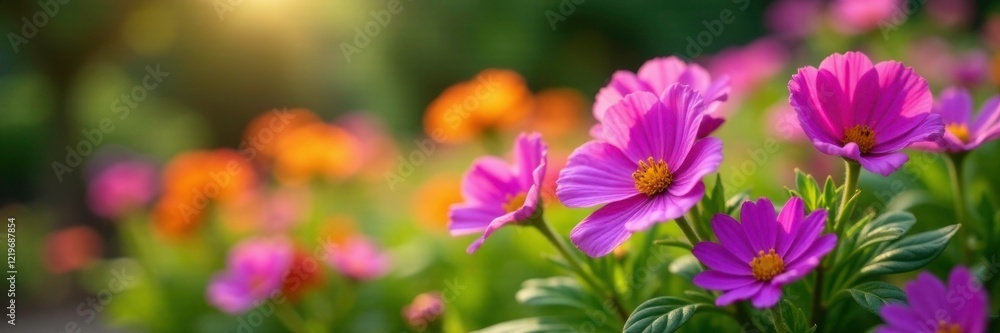Colorful saururus cernuus flowers blooming in a garden bed, purple, cernuus, botanical Colorful saururus cernuus flowers blooming in a garden bed, purple, cernuus, botanical