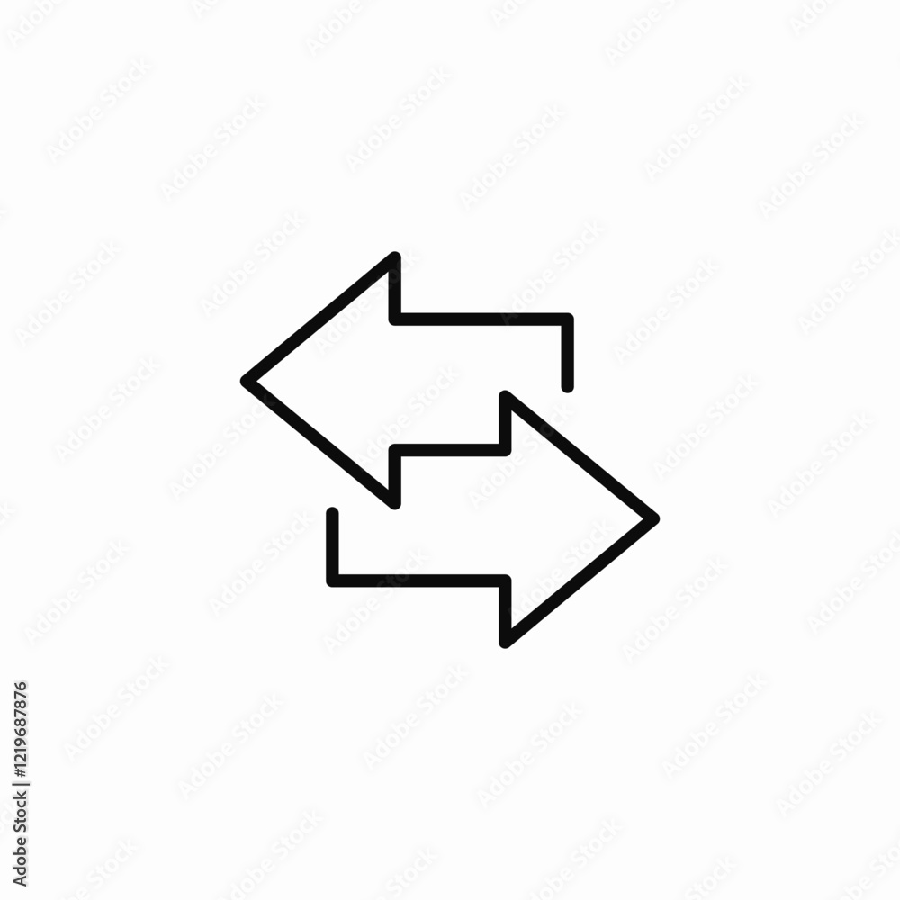 direction switch icon sign vector direction switch icon sign vector