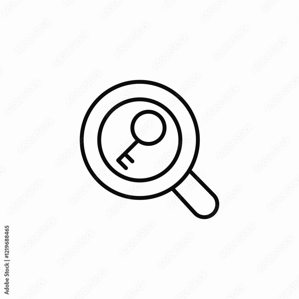 key search icon sign vector key search icon sign vector